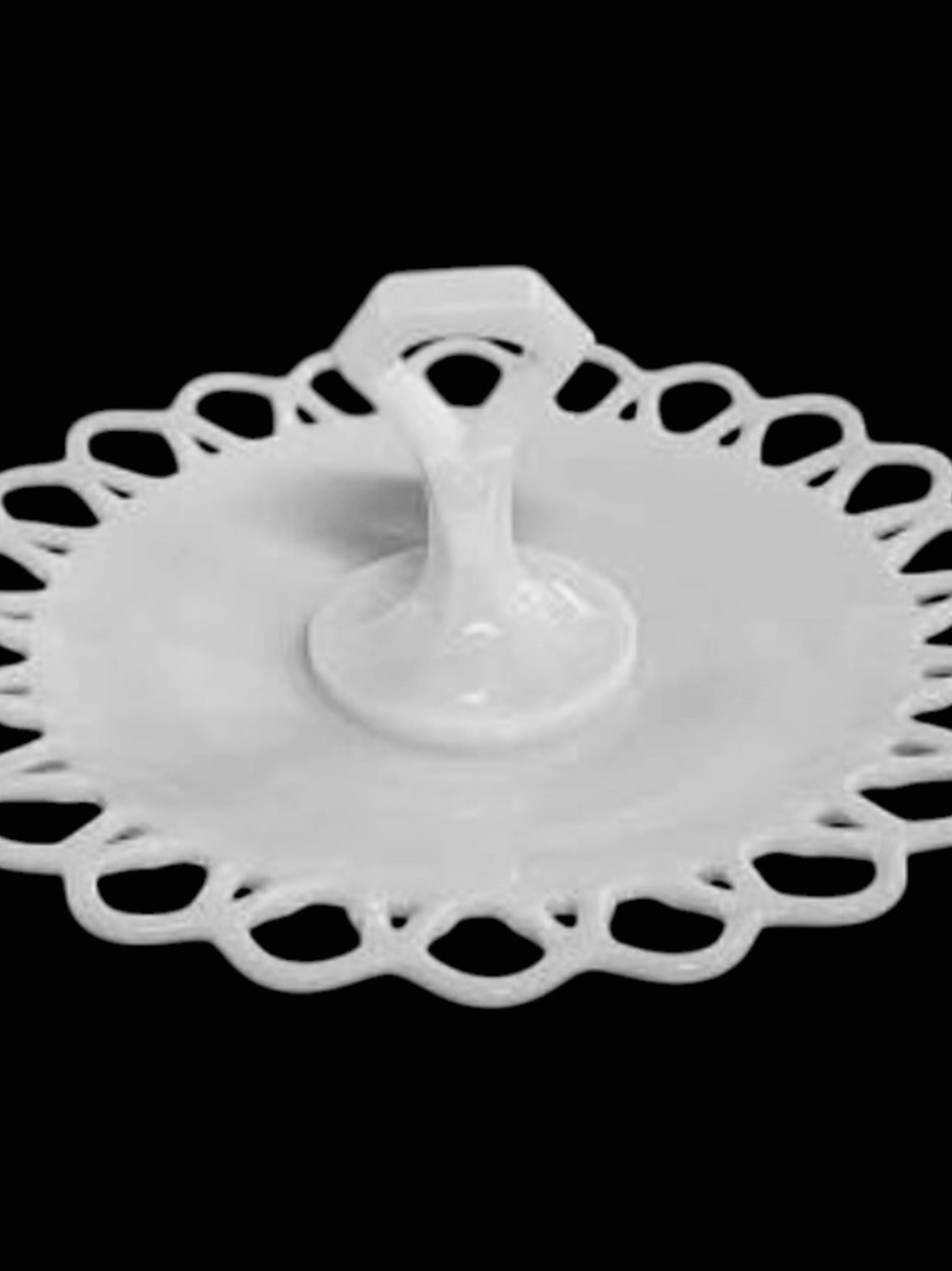 Vintage MCM Westmoreland Milk Glass Tidbit Serving Plate